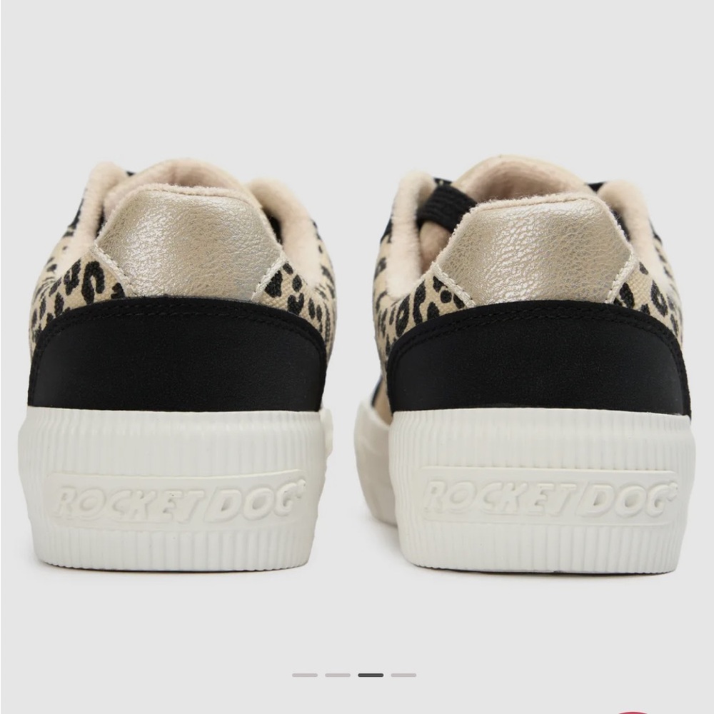 NEW! Rocket Dog Cheery Blocked Sneakers Leopard Cream Black Cheetah NWT Size 8 - Picture 7 of 14